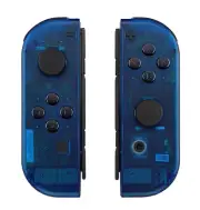 Clear Blue Nintendo Switch OEM Custom Joy-Con's Controllers