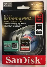 在飛比找Yahoo!奇摩拍賣優惠-SanDisk Extreme Pro SDXC 64GB 