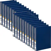 Marbig Clear View Insert Ring Binder Folder 2D 25mm A4 Blue 20 Pack