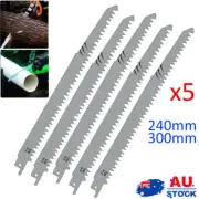 5pcs 5TPI 240mm 300mm Reciprocating Saw Blade Tree PRUNING Wood ROOT Cutting Set