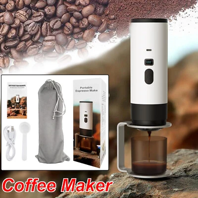 Portable Electric Espresso Machine Travel Coffee Maker for Camping Car RV Hiking