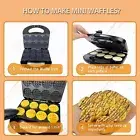 Mini Waffle Maker Small Waffle Bites for Kids Ideal for Breakfast, Tiny 8 x 2”