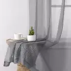 Charcoal Grey Sheer Curtains - 84” Long