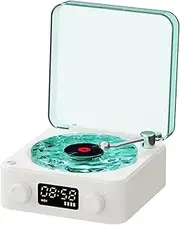 The Waves Bluetooth Vinyl Player w/LED,Vintage Record Player Bluetooth Speaker