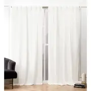 Set of 2 (96"x50") Textured Matelassé Hidden Tab Top Light Filtering Curtain