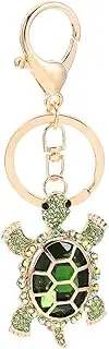 [PACKOVE] Sea Turtle Keychain 3D Sparkling Tortoise Charm Keyring Rhinestone Animal Keychains Pendant Backpack Purse Bag Decor