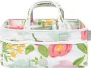 Trend Lab Floral Storage Caddy Diaper Organizer for Baby Nursery and Changing...