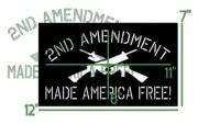 7"x12" Clear Plastic Stencil - 2nd Amendment (MP88)