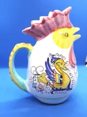Rooster Teapot and Candle Holder Ceramic set
