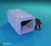 Sci-fi Shipping Container (Open Variant). 40k Terrain, Kill Team...