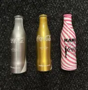 Coca Cola Aluminum Bottle Germany Karl Lagerfeld & Daft Punk Set Of 3