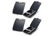 2PK Esselte Smart Desk Portable Table Organiser Storage w 6 Compartments Black