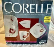 corelle dinnerware set Blushing Rose 16 Piece Set New In Box