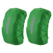 40-50L Waterproof Backpack Rain Cover 2 Pack with Vertical Strap M Light Green