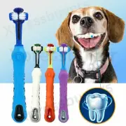 Three Sided Dog Toothbrush Reduce Tartar / Pet Dog Cat Teeth Cleaning Oral Care
