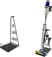 IZSOHHOME Universal Vacuum Stand,Storage-Stand-Docking-Station-Holder,Stable Metal Storage Bracket Stand Holder,Compatible with Dyson,Hoover, Eureka, Rainbow,Shop VAC and Most Vacuum(Black)