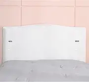 WOMACO Velvet Bed Headboard Slipcover Protector Stretch Solid Color Dustproof Cover for Bedroom Decor (White, 51" - 70")