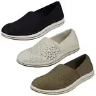 Ladies Clarks Cloudsteppers 'Brinkley Emily' Casual Fabric Summer Shoes - D Fit