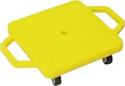 Abbraccia Sports Scooter Board with Handles with Casters Square Sitting Scooter for Home Backyard Indoor Outdoor Activities Boys Girls