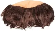 WOONEKY Monk Wig for Men Realistic Bald Cap Cosplay Prop Funny Adult Accessory for Halloween Stage Performances Parties