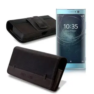 CityBoss for SONY Xperia XA2品味柔紋橫式腰掛皮套