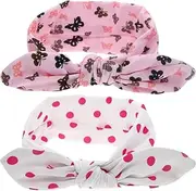 [JEYORZY] Pack of 2 Girls' Headbands, Elastic Headband, Thin Ultra Light Wide Hair Band, Hair Bands Girls, Suitable for Sports, Hairband, Make-Up, for Sports, Leisure