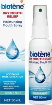 Biotene Dry Mouth Spray Gentle Mint 50mL+Moisturising Sugar & Alcohol-free AU..