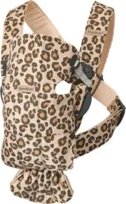 BabyBjörn Baby Carrier Mini, Cotton, Beige/Leopard, 1 Count