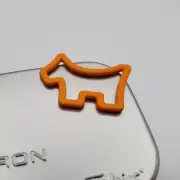 SCOTTY CAMERON ORANGE RUBBERIZED SCOTTY DOG BALL MARKER COIN