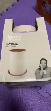 Jamie Oliver WINE BOTTLE HOLDER COOLER - 8 1/2" TALL - NATURAL TERRA COTTA CLAY