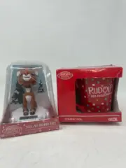 Bundle of Rudolph Collectables-Solar Bobble + Ceramic Mug