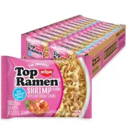 Top Ramen Instant Noodles 24 Pack 3 Ounce Quick Snack Meal No Added MSG