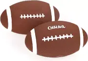 2 Pack 6" Squeaky Latex Dog Toy Balls Football Rugby Fetch Interactive Toy for M