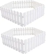 BESPORTBLE 2sets Decorative Garden Edging Plastic Picket Fence Temporary Fencing Lawn Divider Garden Border Fencing 5pcs*2