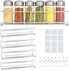 Joeji'S Kitchen 4-Tier Spice Rack Organiser Wall Hanging Spice Shelf Herb Rac...
