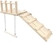 Qianly Parrot Perches Platform Climbing Ladder Parrots Swing Stands Exercise Stands for Cockatiels