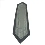 Grey Table Runner with Darker Grey Border and Jeweled Snowflake Design 15x70 in