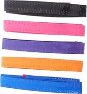 5pcs Badminton Racket Sweat Belt Hand Grip Tape Elastic Perforated Badminton Racket Accessories for Tennis Bicycles