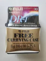 Fuji Normal Bias DR-I 90 5 Pack Cassette Tapes W/Carry Case