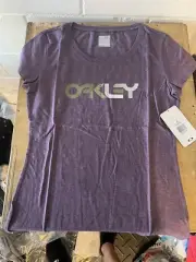 Oakley Womens Retro Lines SS Tee Vintage Violet Size Large new
