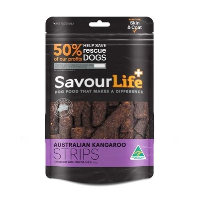 Savour Life Natural Training Treats Australian Kangaroo Strips for Dogs 165g