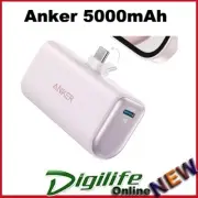 Anker 621 Nano 5000mAh 22.5W Power Bank, Bulit in USB-C Lilac Purple