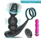 Rotating Anal Plug Vibrator Butt Plug Penis Ring Prostate Massager Dildo Sex Toy