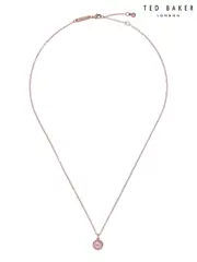 Ted Baker Rose Pink SOLTELL: Solitaire Sparkle Crystal Pendant Necklace (659067) | $81