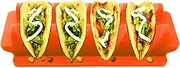 Oven Safe Taco Rack | Taco Shell Baking Rack,W Shape Food Grade Silicone Taco Serving Tray Microwave Safe Rack for Dining Table Puchen