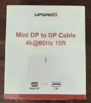UPGROW Mini Display Port to Display Port Mini DP to DP Cable 10 ft 4K@60Hz Nylon