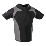 Century Short Sleeve Padded Compression Shirt Black Extra Extra Large 2XL New