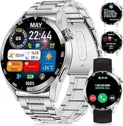 Smartwatch for Men (Answer/Make Calls), 1.32in HD Display, 2 Straps, Outdoor Fitness Tracker Pedometer Calories, 7+ Sport Modes/5ATM Waterproof, Smartwatch High Capacity Battery for Android iOS