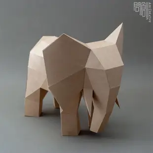 問創設計 DIY手作3D紙模型 禮物 擺飾 小動物系列 - 大象 (4色可選)