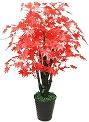 Artificial Tree Indoor Artificial Tree Fall Plant Fake Red Maple Plant Bushes Faux Outdoor Large Artificial Plant for Home Office Decor Indoor Decorative Artificial Plants (Color : C-160cm)